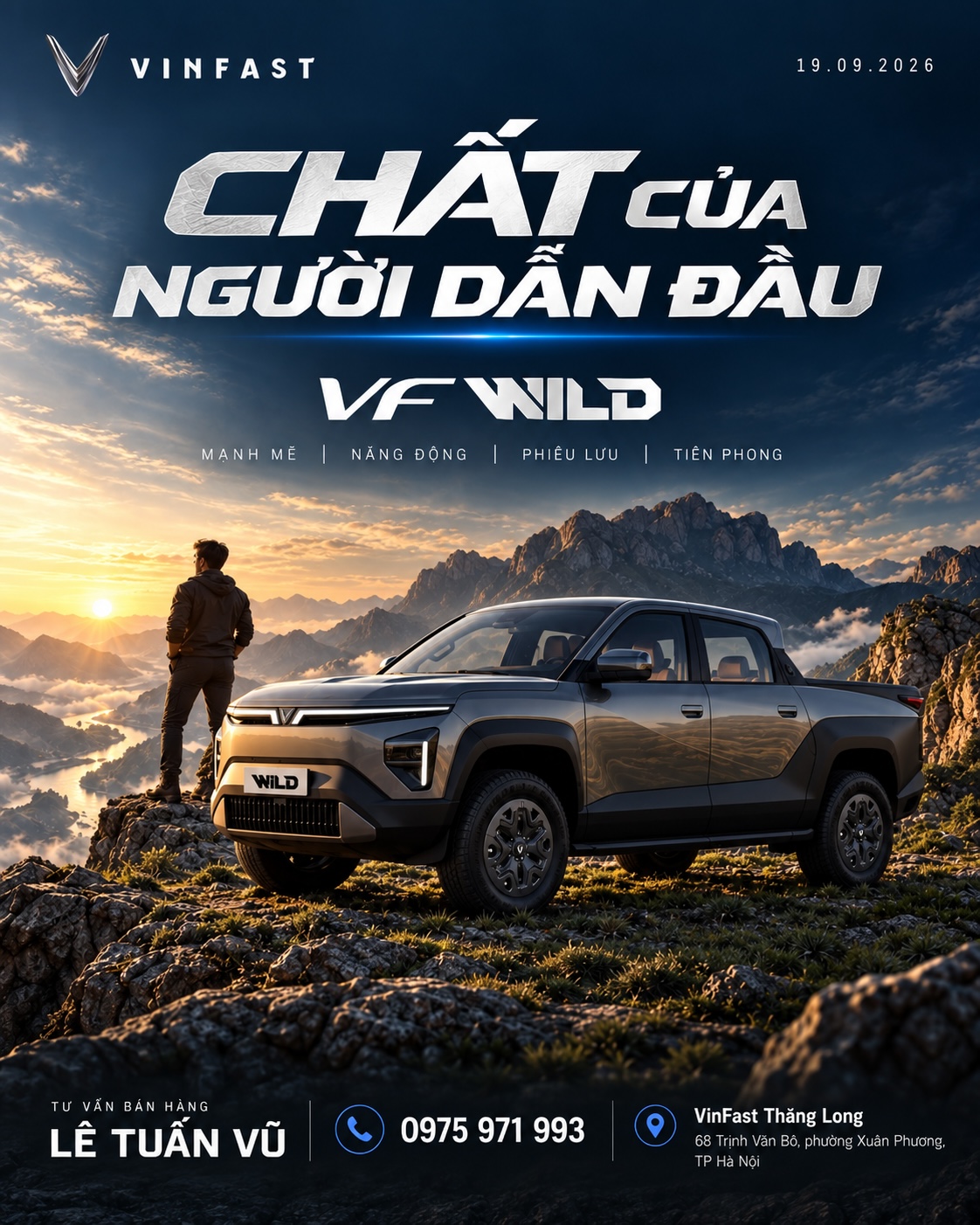 VinFast VF Wild mang tinh thần “Mạnh mẽ – Năng động – Phiêu lưu – Tiên phong”, hướng tới khách hàng yêu thích phong cách sống chủ động và khác biệt.